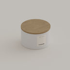 Black Amber & Lavender scented candle 500g lid detail — Kadnse handpoured luxury candle, natural wax, made in Porto