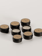 Kadnse Scent Discovery Set isometric view — 6 mini scented candles gift box, natural wax