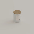 Thyme & Bergamot scented candle lid detail — Kadnse handpoured luxury candle, natural wax, made in Porto