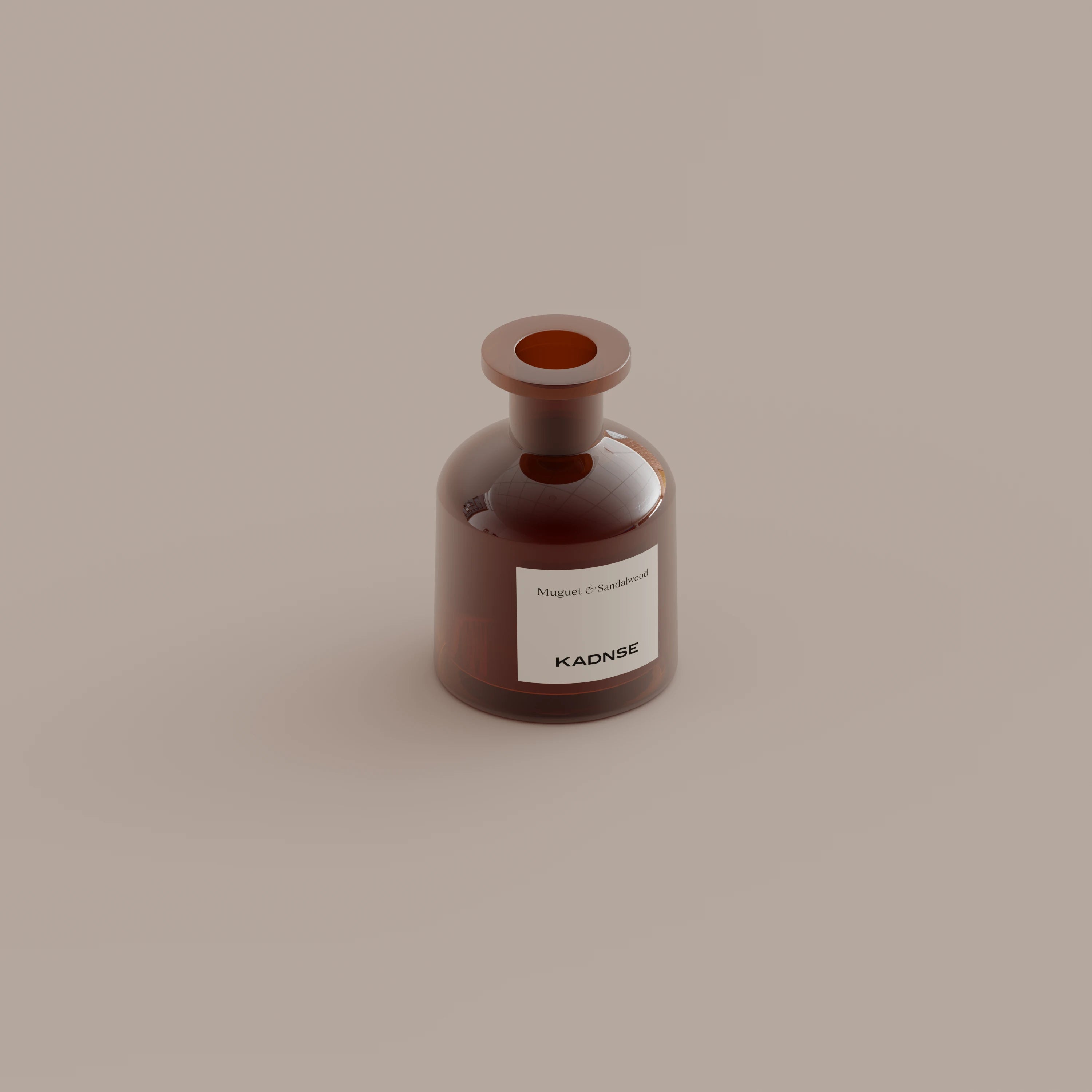 Muguet & Sandalwood reed diffuser hover view — Kadnse luxury home fragrance, natural fragrance oil, handcrafted in Porto